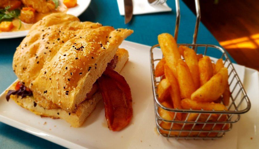 Eye fillet burger at Dahab Cafe